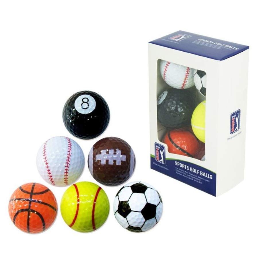 Balles PGA Tour Balles De Golf Neuves | Balles Neuves Pga Tour Sport Golf Balls Gift 6 Pack