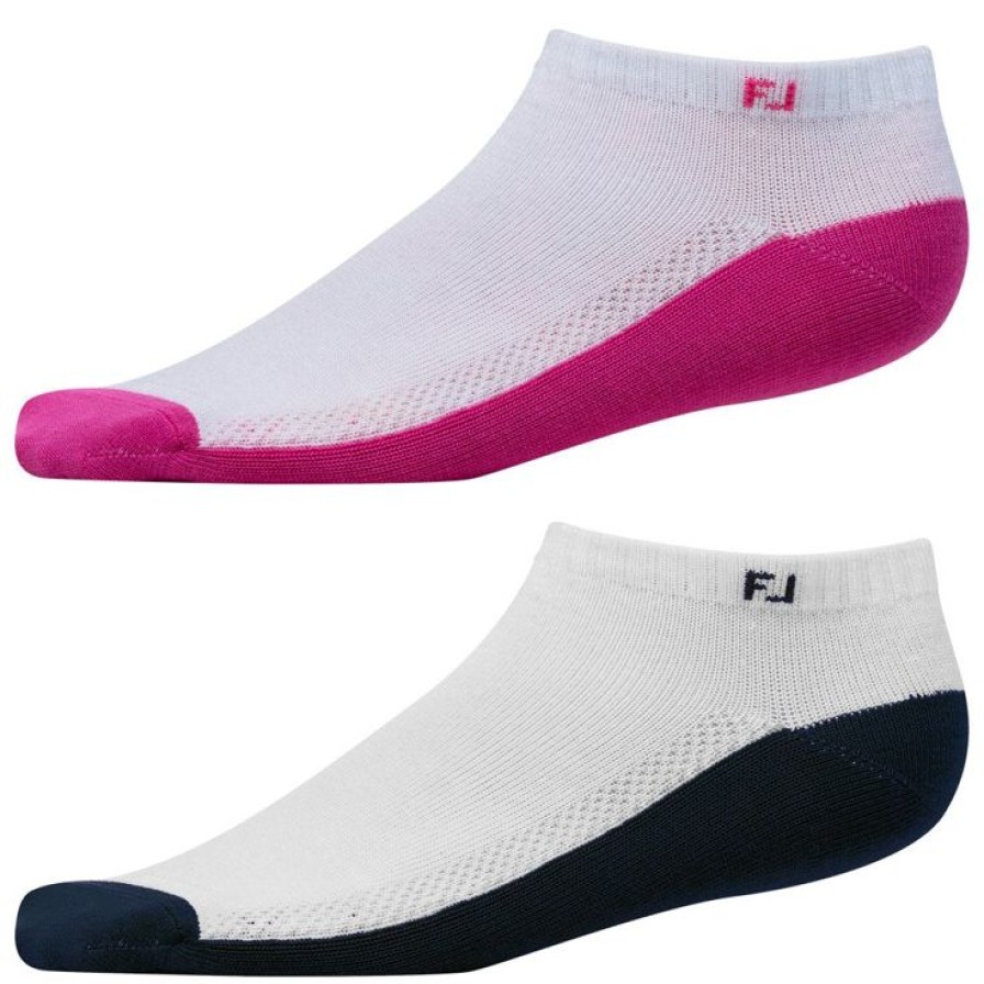 Vetements Footjoy Chaussettes | Chaussettes Footjoy Prodry Lightweight Sportlet White 2 Paires