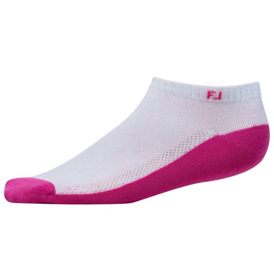 Vetements Footjoy Chaussettes | Chaussettes Footjoy Prodry Lightweight Sportlet White 2 Paires