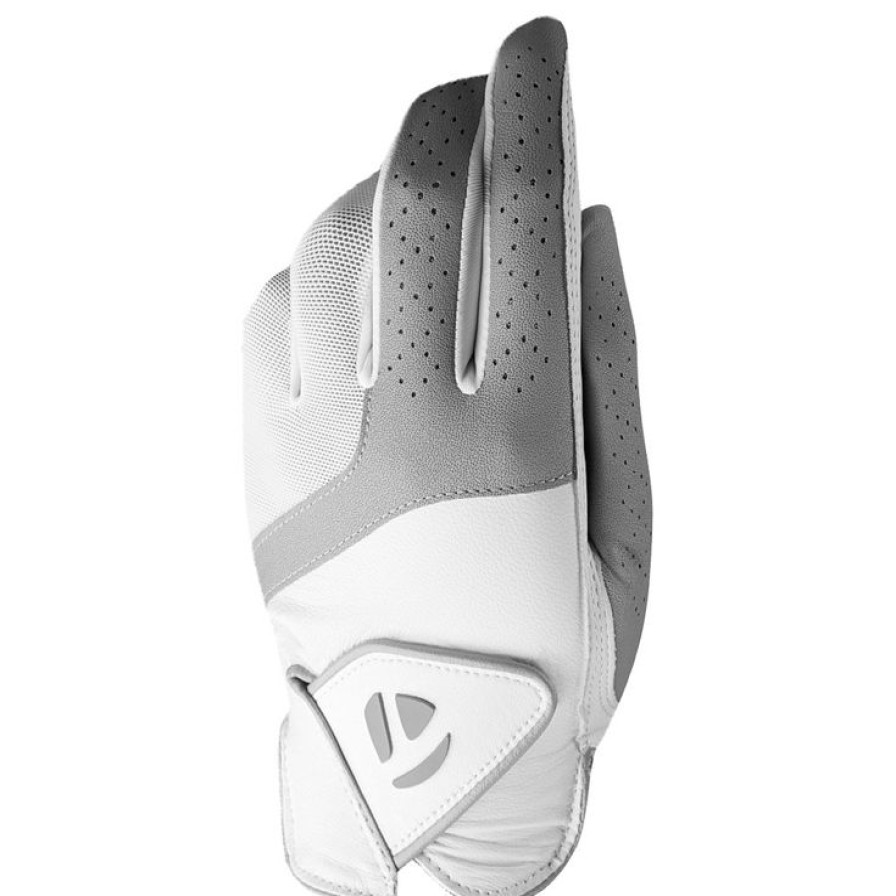 Gants Taylormade Gants De Golf Femme | Gants Cuirs Classiques (Unit00E9) Taylormade Kalea Glove White Gray