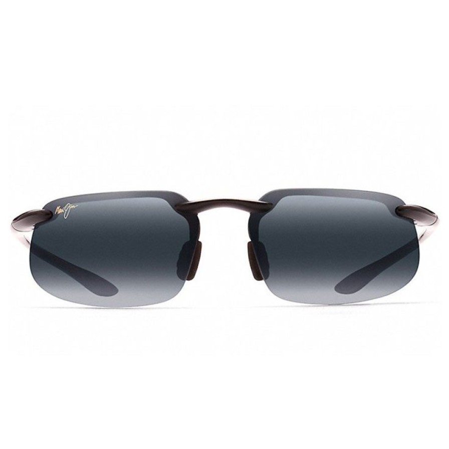 Accessoires Maui Jim Lunettes De Soleil | Lunettes De Soleil Maui Jim Kanaha Gris Neutre Noir Brillant