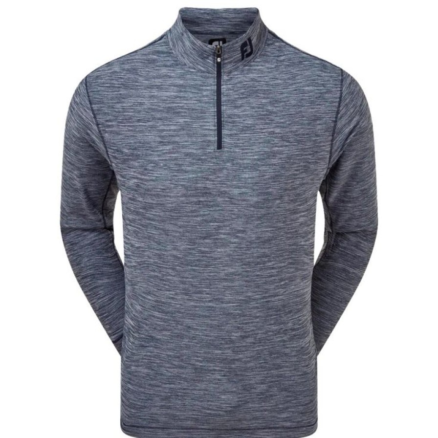 Vetements Footjoy Pulls & Sweats | Pull Footjoy Space Dye Brushed Back Chill-Out Pullover Navy