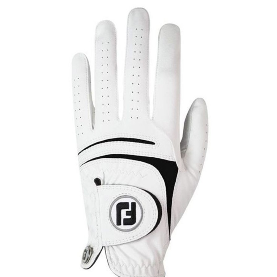 Gants Footjoy Gants De Golf Femme | Gants Synthetiques Classiques (Unit00E9) Footjoy Weather Sof White Lady (Pack De 2)