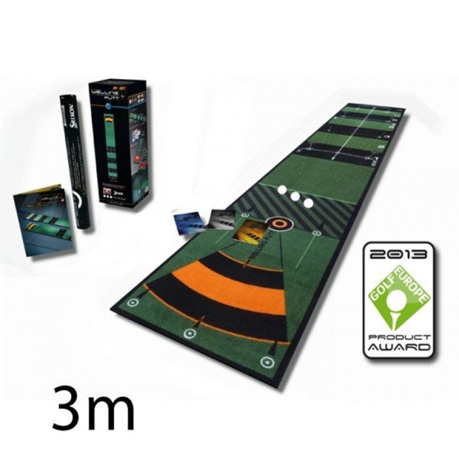 Accessoires WellPutt Tapis De Practice De Golf | Tapis De Putting Wellputt Mat 3M Pro - Vitesse 3.40M