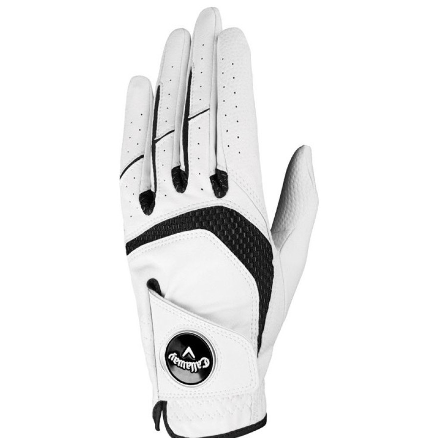 Gants Callaway Golf Gants De Golf Homme | Gants Cuirs Classiques (Unit00E9) Callaway Golf Syntech White