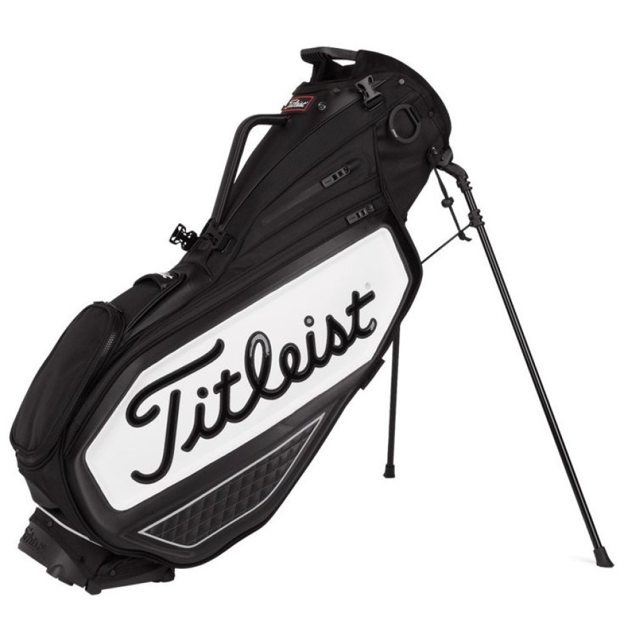 Sacs Titleist Sacs De Golf Trepied | Sac Trepied S00E9Rie Titleist Tour Series Premium Stand Black White