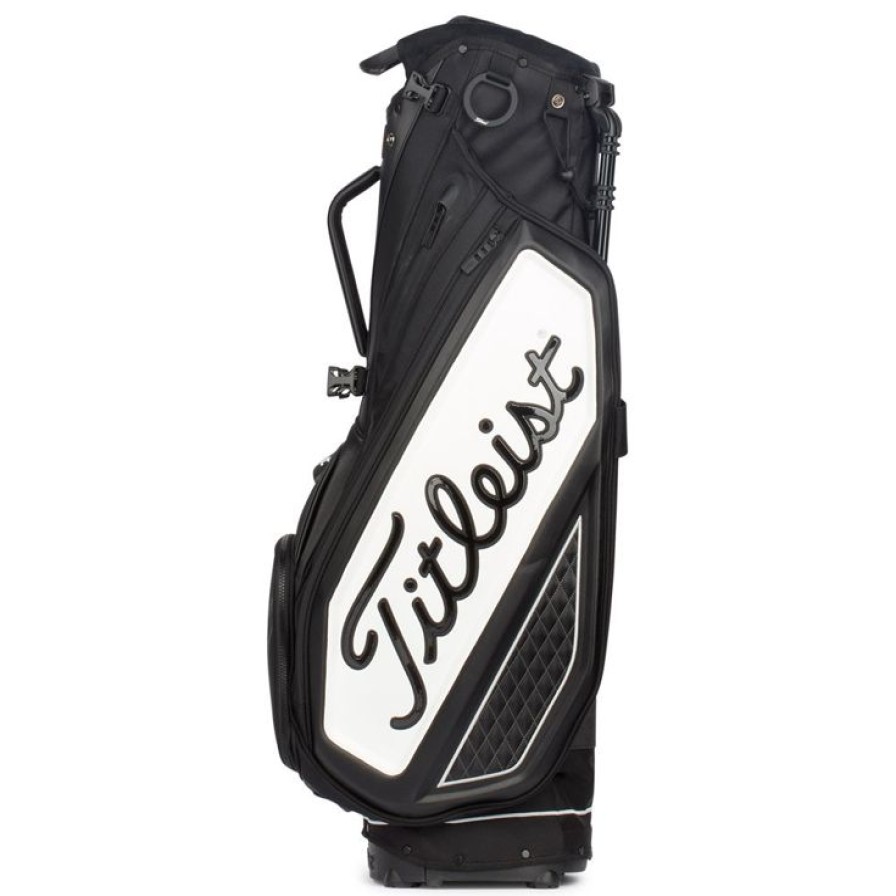 Sacs Titleist Sacs De Golf Trepied | Sac Trepied S00E9Rie Titleist Tour Series Premium Stand Black White