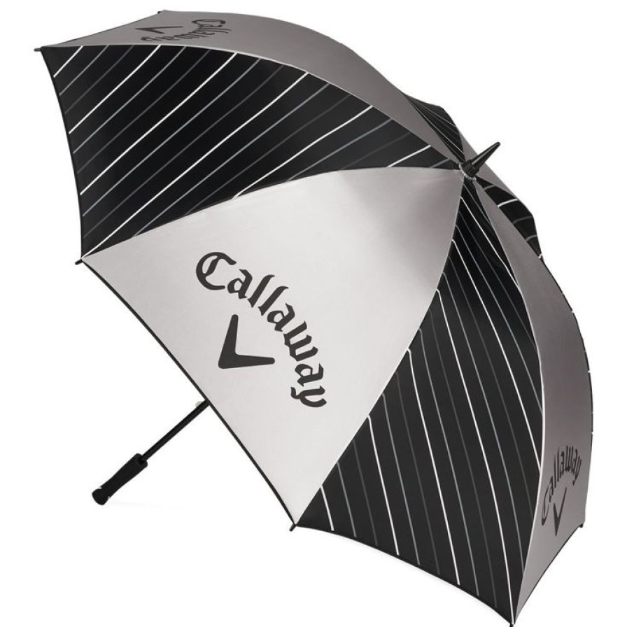 Accessoires Callaway Golf Parapluies | Parapluie Callaway Golf Uv 64 Umbrella Black Silver White