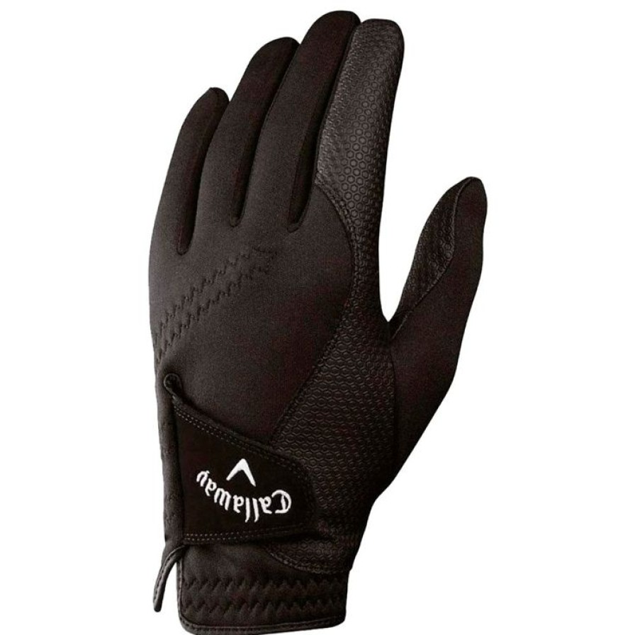 Gants Callaway Golf Gants De Golf Femme | Gants Synthetiques Chauds (Paire) Callaway Golf Thermal Grip Black (Paire)