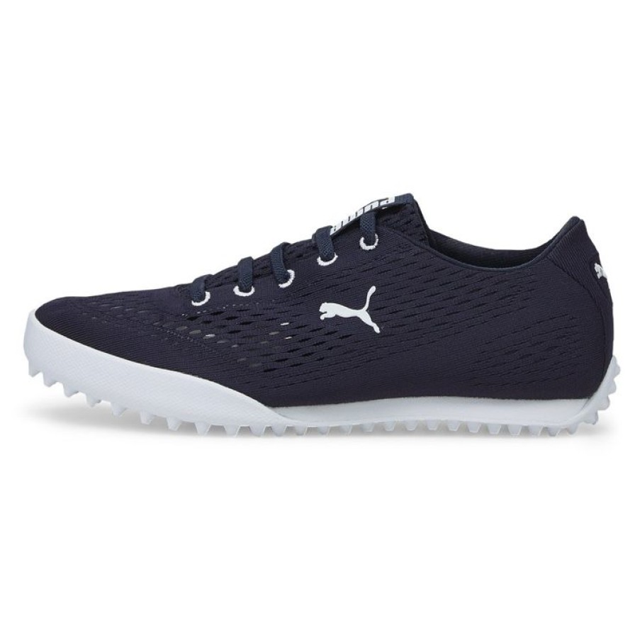 Chaussures Puma Golf Chaussures De Golf Femme | Chaussures Sans Crampons Puma Golf Monolite Fusion Slip-On Navy Blazer White