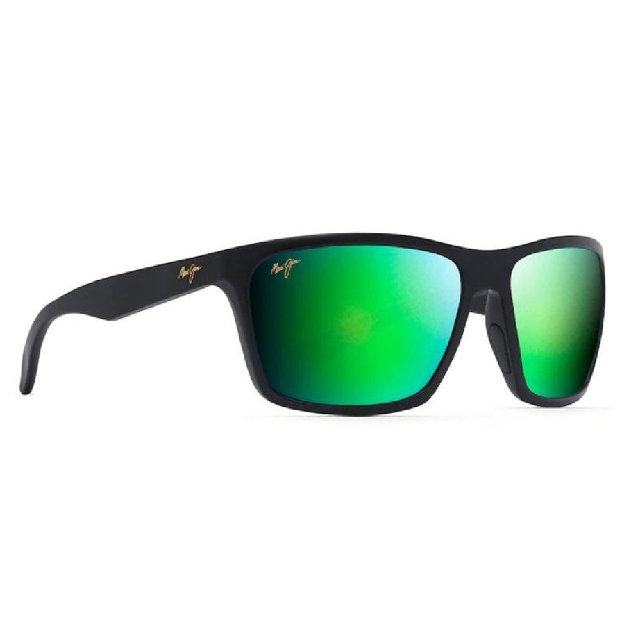 Accessoires Maui Jim Lunettes De Soleil | Lunettes De Soleil Maui Jim Makoa Matte Black Grey Mineral Superthin Mauigreen Mirror