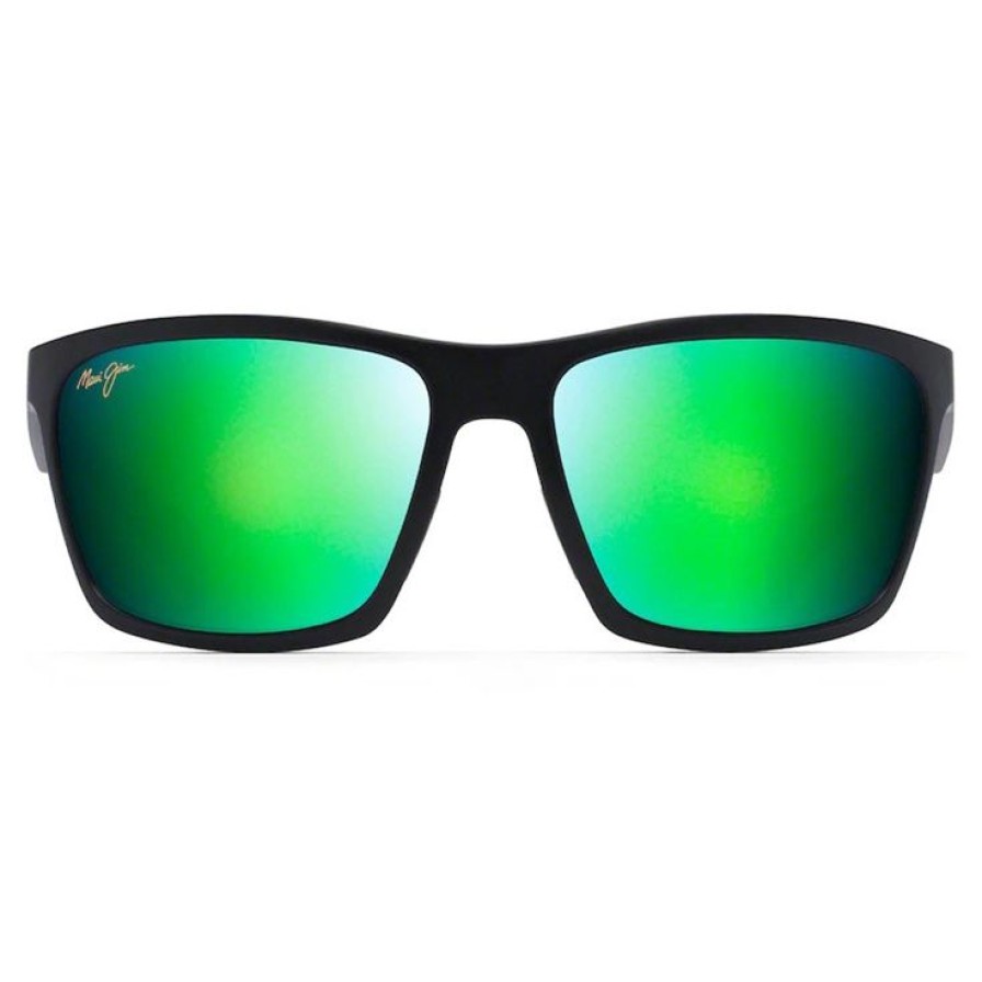 Accessoires Maui Jim Lunettes De Soleil | Lunettes De Soleil Maui Jim Makoa Matte Black Grey Mineral Superthin Mauigreen Mirror