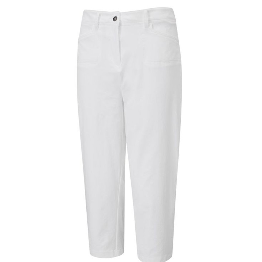 Vetements Ping Pantalons | Pantacourt Ping Crystal Crop White