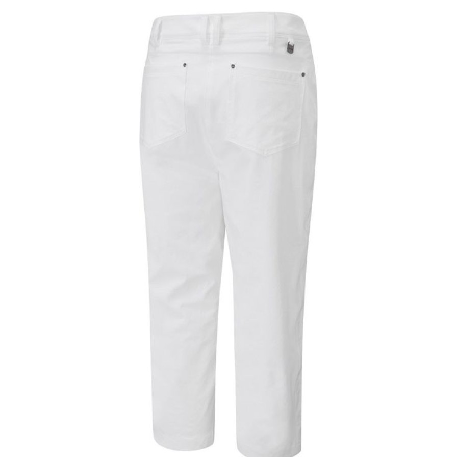 Vetements Ping Pantalons | Pantacourt Ping Crystal Crop White