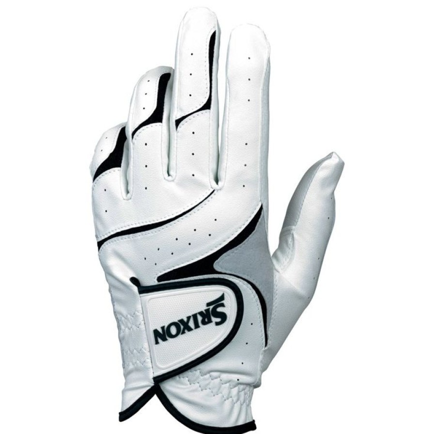 Gants Srixon Gants De Golf Homme | Gants Synthetiques Classiques (Unit00E9) Srixon All Weather Micro Fibre White