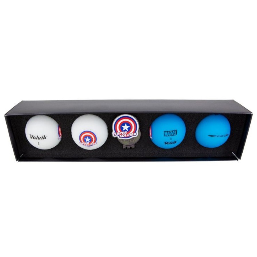 Balles Volvik Balles De Golf Neuves | Balles Neuves Volvik 4 Balles Vivid Captain America + Bm Super Soldier