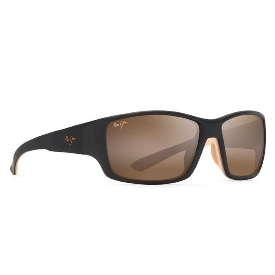 Accessoires Maui Jim Lunettes De Soleil | Lunettes De Soleil Maui Jim Local Kine Matte Dark Transparent Brown With Tan And Cream Superthin Glass Hcl Bronze