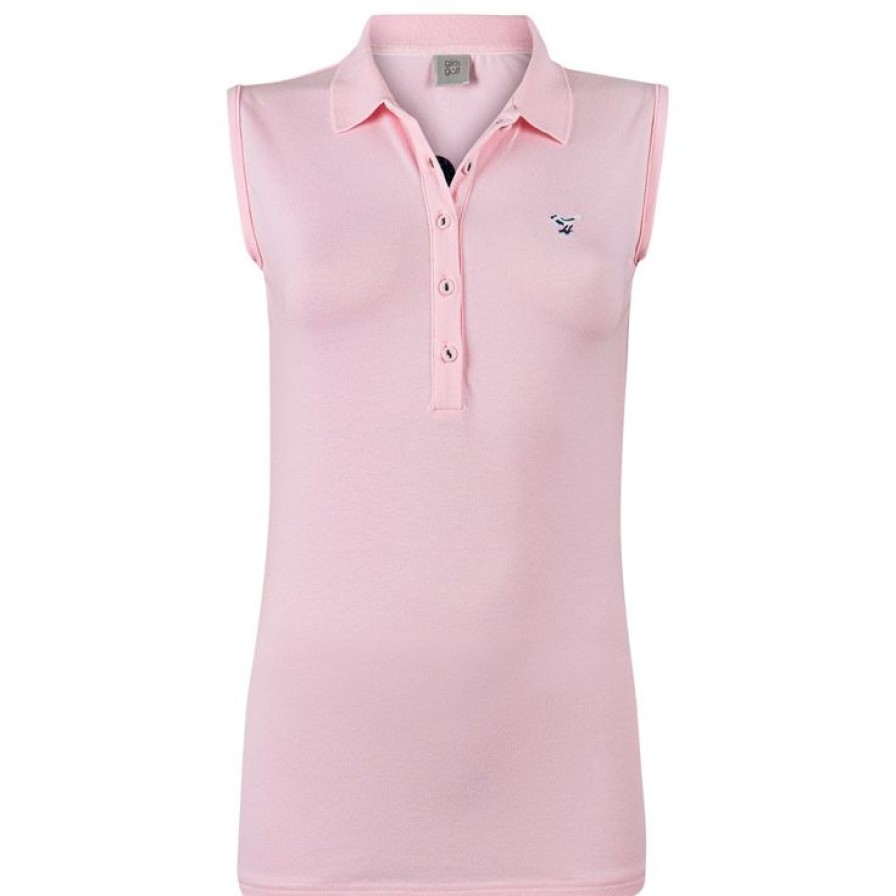 Vetements Girls Golf Polos | Amour Rose Sleeveless Polo