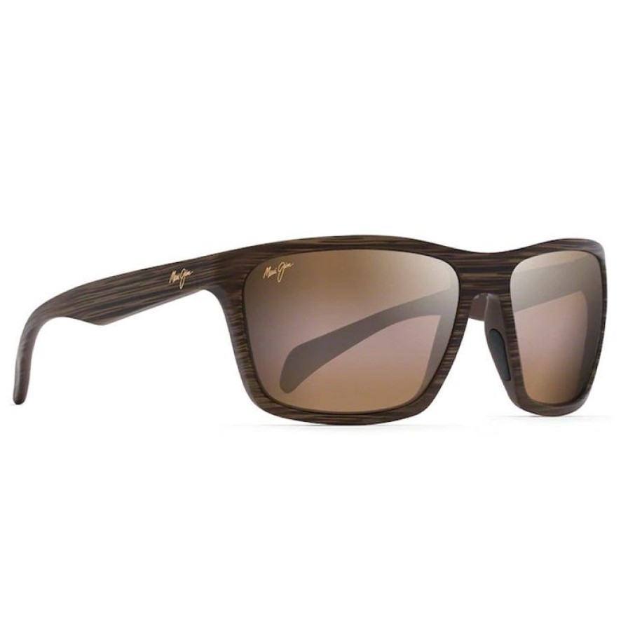 Accessoires Maui Jim Lunettes De Soleil | Lunettes De Soleil Maui Jim Makoa Matte Brown Wood Grain Hcl Bronze Superthin Glass