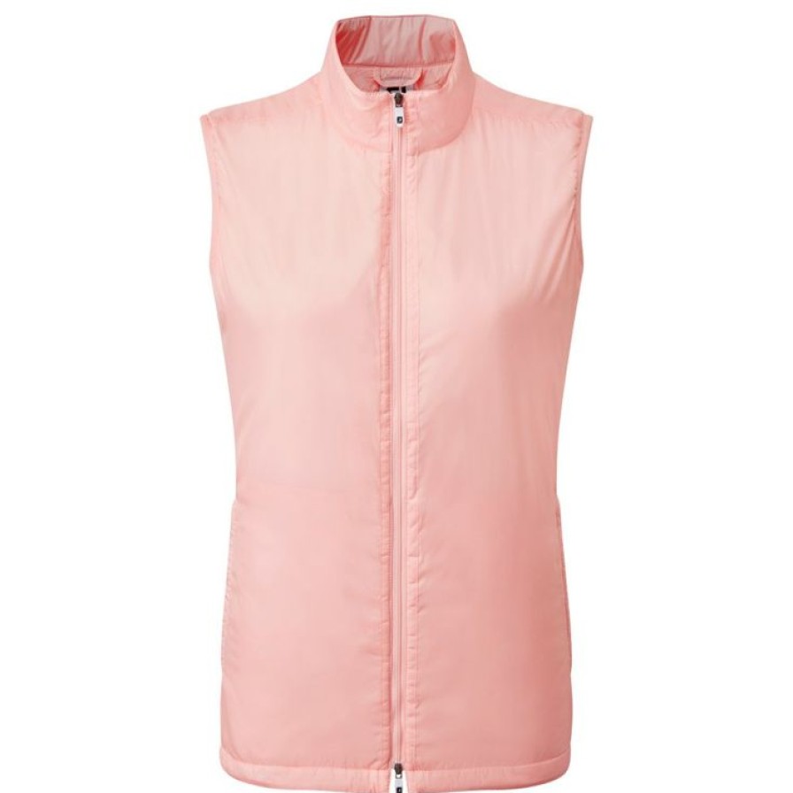 Vetements Footjoy Vestes De Golf | Veste Footjoy Women'S Full Zip Lightweight Vest Pink